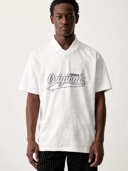 Tricou polo Adidas Originals alb