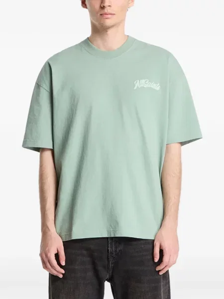 Tricou Allsaints cu imagine verde
