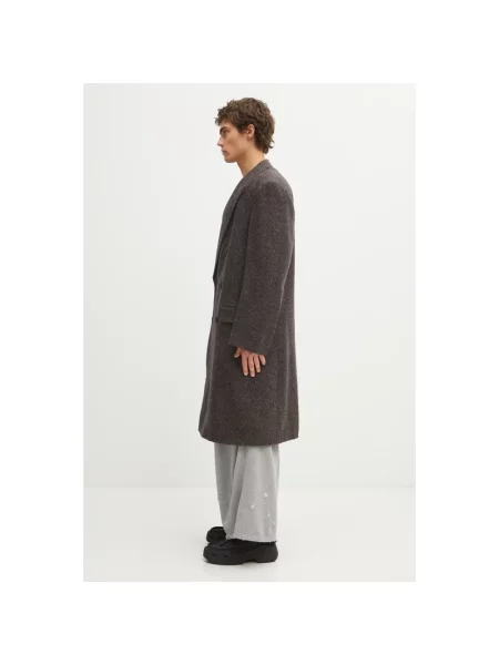 Wales Bonner płaszcz wełniany Mayfair Coat brązowy