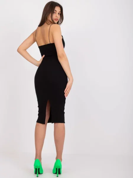 Oblekové midi šaty Fashionhunters čierna