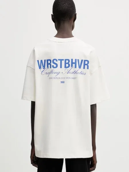 WRSTBHVR Studio t-shirt γυναικείο μπεζ