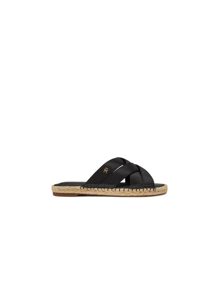 Tommy Hilfiger Espadrilky Satin Espadrille Mule černá
