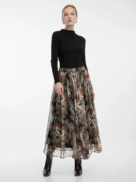 Fustă midi Orsay până la genunchi negru