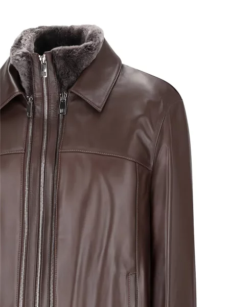 Kamizelka Desa 1972 skórzana brązowa