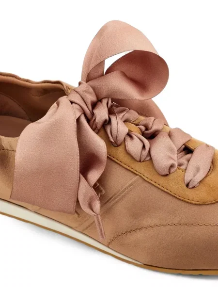 Sneakerși Ferragamo cu funde maro