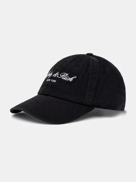 Sporty & Rich Signature NY καπέλο με γείσο μαύρο