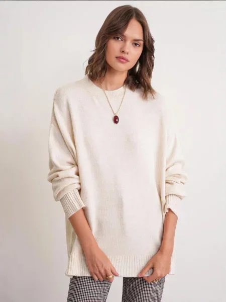 MixRay Pulover Pullover svetlo bež