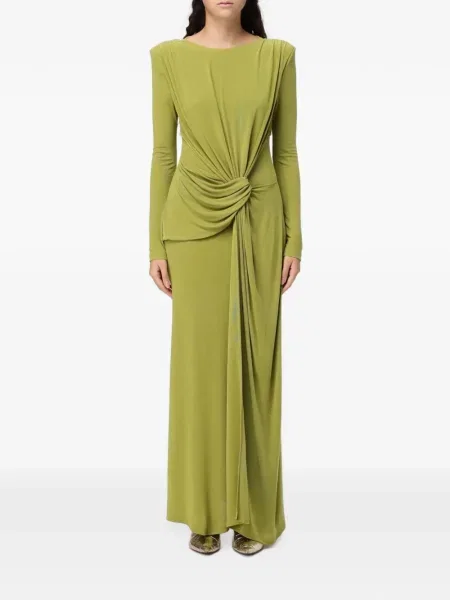 Rochie maxi Eleh drapată verde