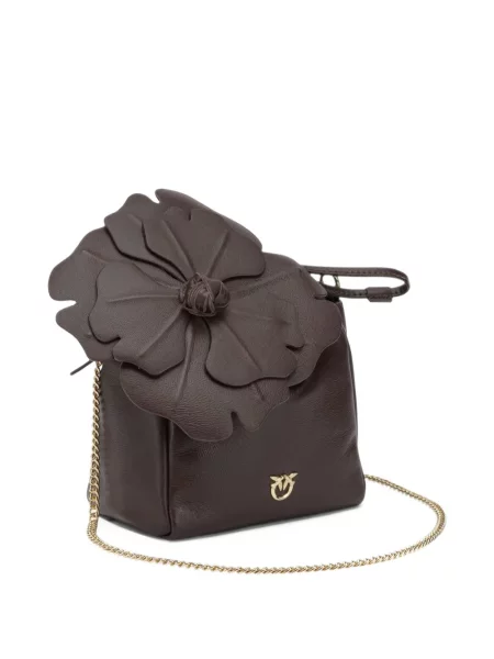 Φλοράλ clutch Pinko με απλικέ καφέ