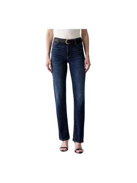 Jeansy straight leg Guess niebieskie