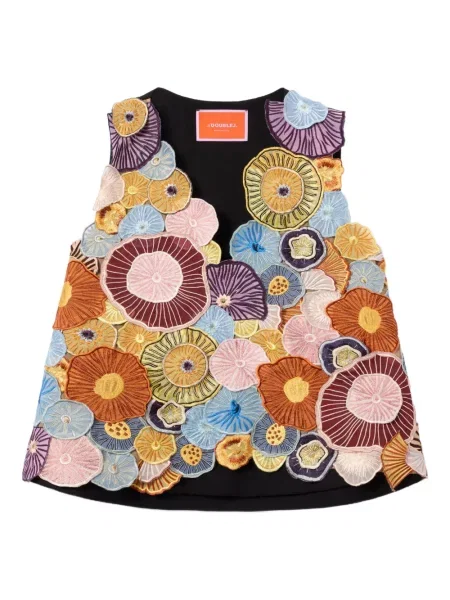 Top La Doublej cu decolteu în V galben