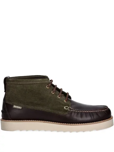 Botine Barbour din piele de căprioară verde