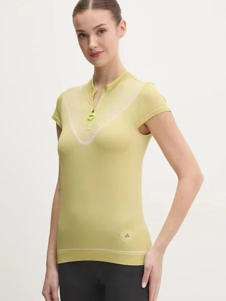 Adidas by Stella McCartney tricou de antrenament TrueNature cu turtleneck verde