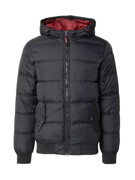 INDICODE JEANS Zimní bunda Adrian pastelově červená černá