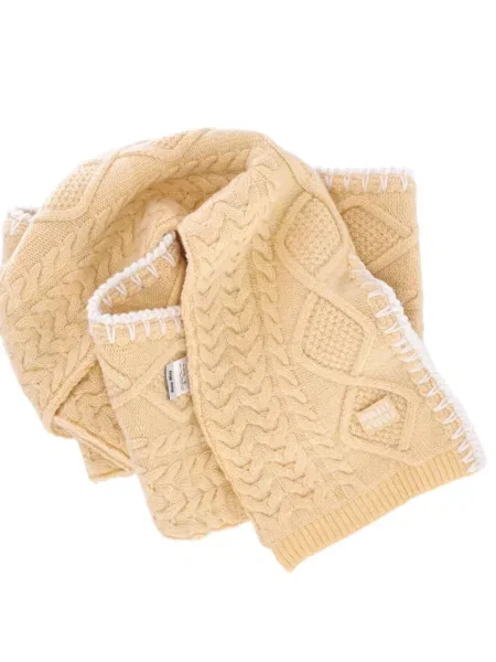 Fular Miu Miu cu broderie tricotate