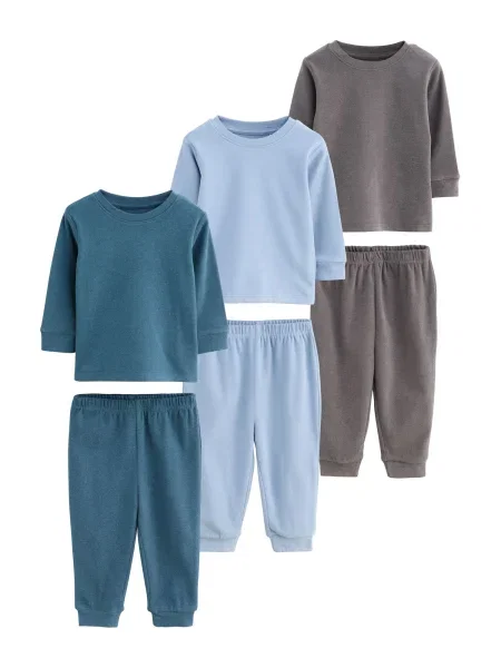 Next Pijamale bleumarin / albastru pastel / taupe gri