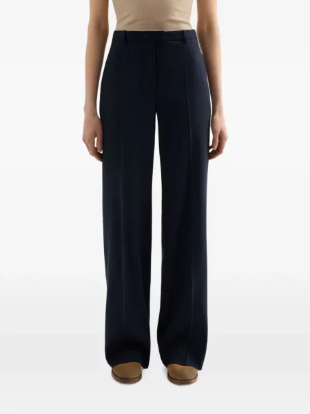 Pantaloni Jil Sander de lână albastru