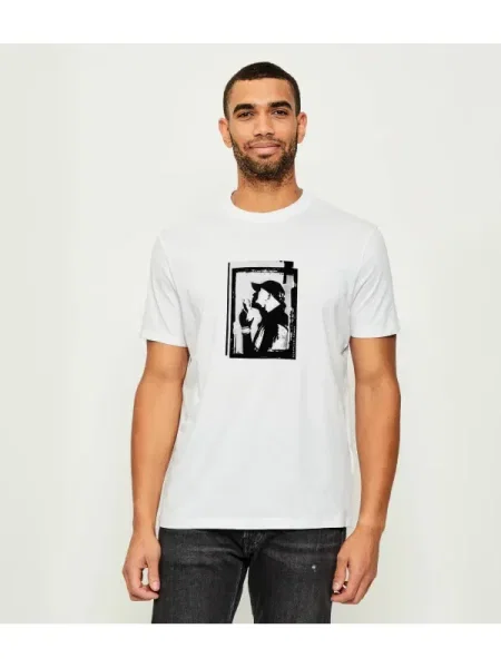 Armani Exchange Tricou alb