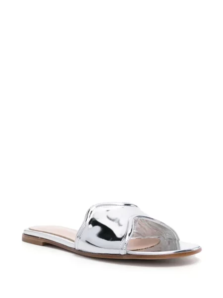 Sandale Gianvito Rossi din piele argintiu