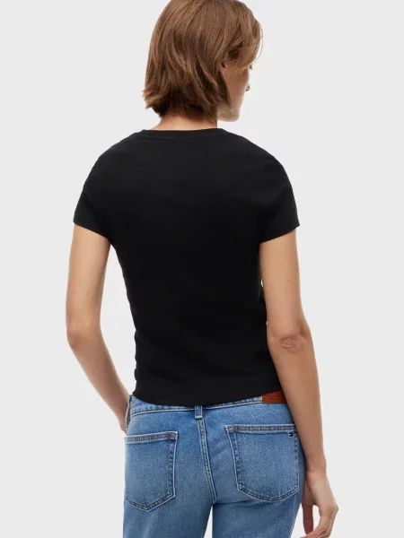 Футболка Tommy Jeans с лого черная