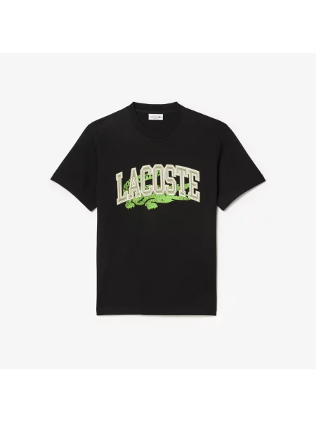 Lacoste Klasyczny Krój Koszulki Bawełnianej T-Shirt czarna