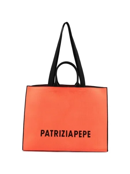 Shopper torbica Patrizia Pepe s autogramom narančasta