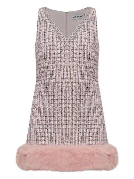 Sukienka Self-portrait garniturowa różowa