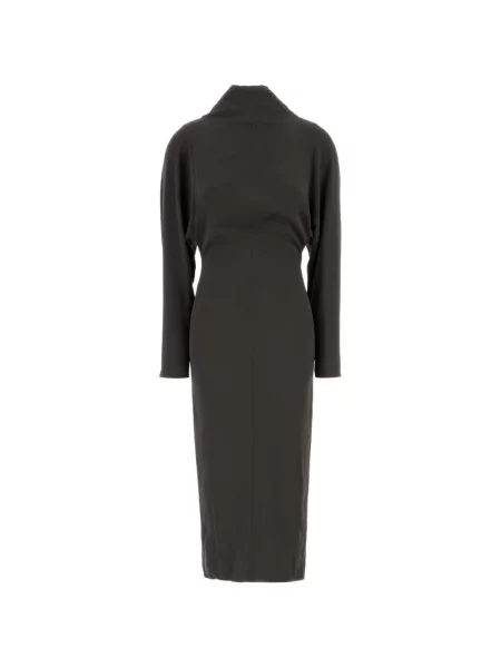 Rochie midi Giorgio Armani din crep gri