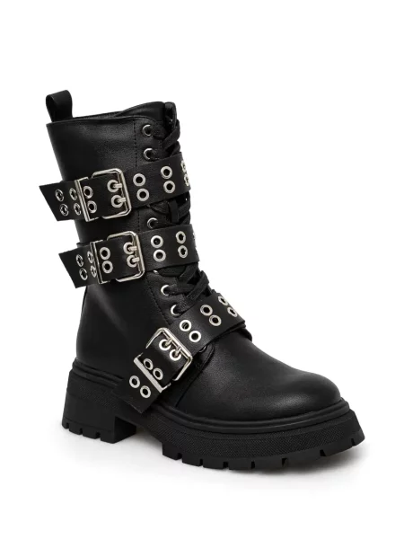 Botine Twinset din piele negru