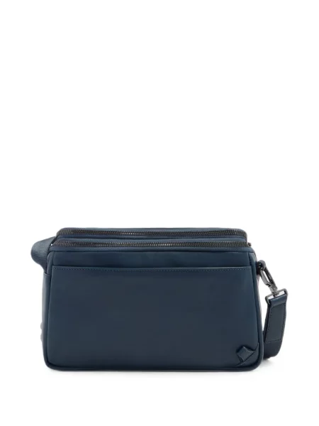 Crossbody torba Piquadro s autogramom plava