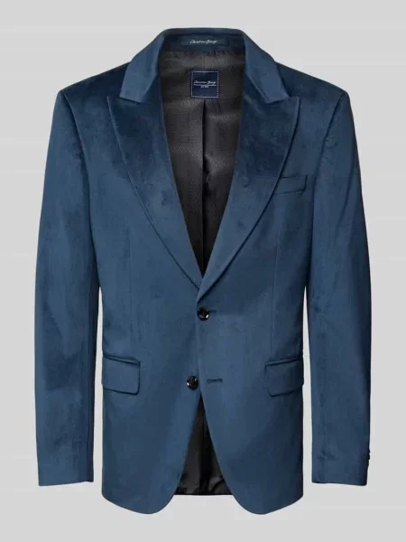 Marynarka na 2 z aksamitu Christian Berg Men niebieska