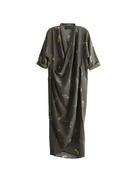 Rochie maxi Cortana de mătase gri