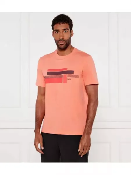BOSS GREEN Tricou Glamping | Relaxed fit verde