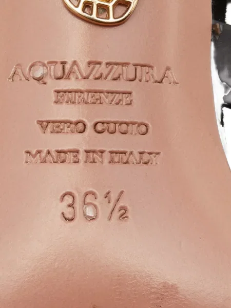 Γοβάκια Aquazzura με κορδόνια με δαντέλα μαύρο