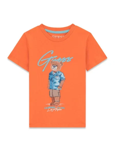 Guess T-shirt Regular Fit narančasta