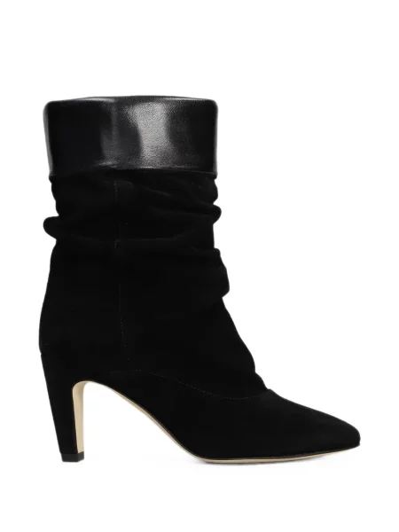 Cizme scurte The Seller din piele de căprioară negru