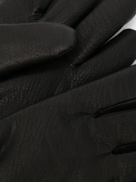 Iš natūralios odos pirštines Carhartt Wip juoda