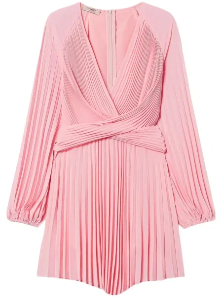 Rochie Twinset plisată de costum roz