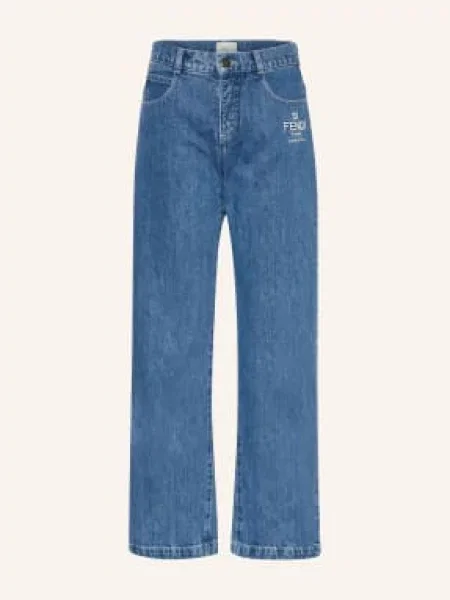 Fendi Jeansy Regular Fit blau niebieskie