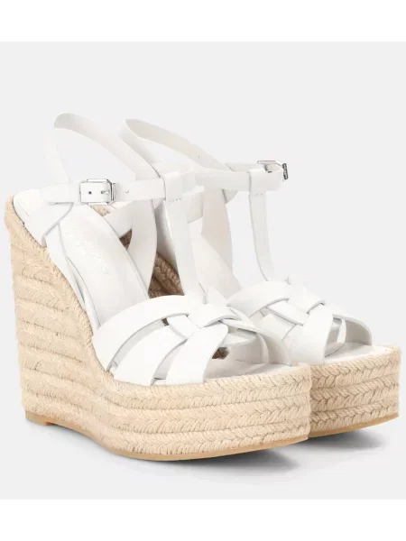 Espadrile Saint Laurent din piele alb