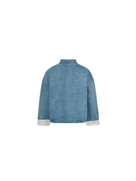 Kurtka jeansowa Adidas niebieska