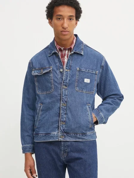 Дънково яке Guess Jeans преходен модел синьо