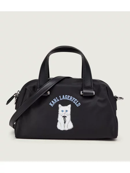 Karl Lagerfeld Válltáska Ikon Choupette világoskék fehér fekete