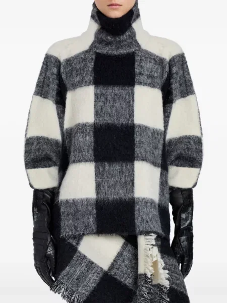 Pulover Proenza Schouler de lână în carouri negru