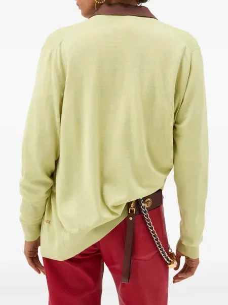 Cardigan Versace de lână galben