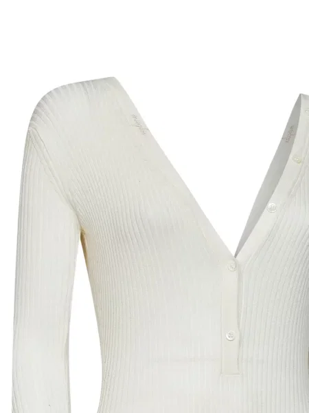 Salopetă Mugler tricotate alb
