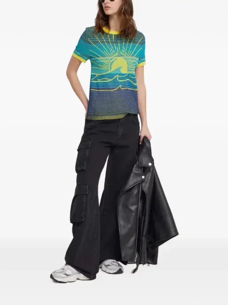 Scurt tricou Desigual albastru
