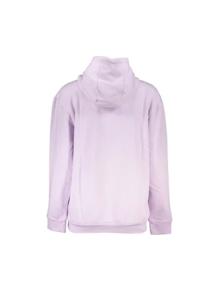 Bluza z kapturem Cavalli Class w panterkę fioletowa
