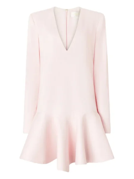 Cu peplum rochie Genny cu decolteu în V de costum roz