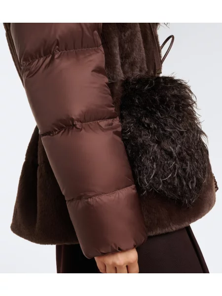 Geacă cu puf Moncler maro